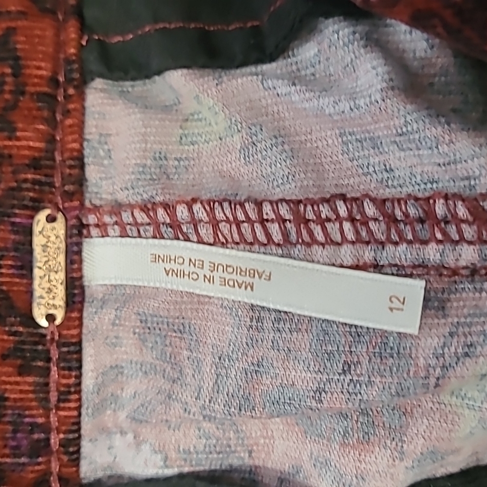 Free People Red Floral Pants - Picture 2 of 6
